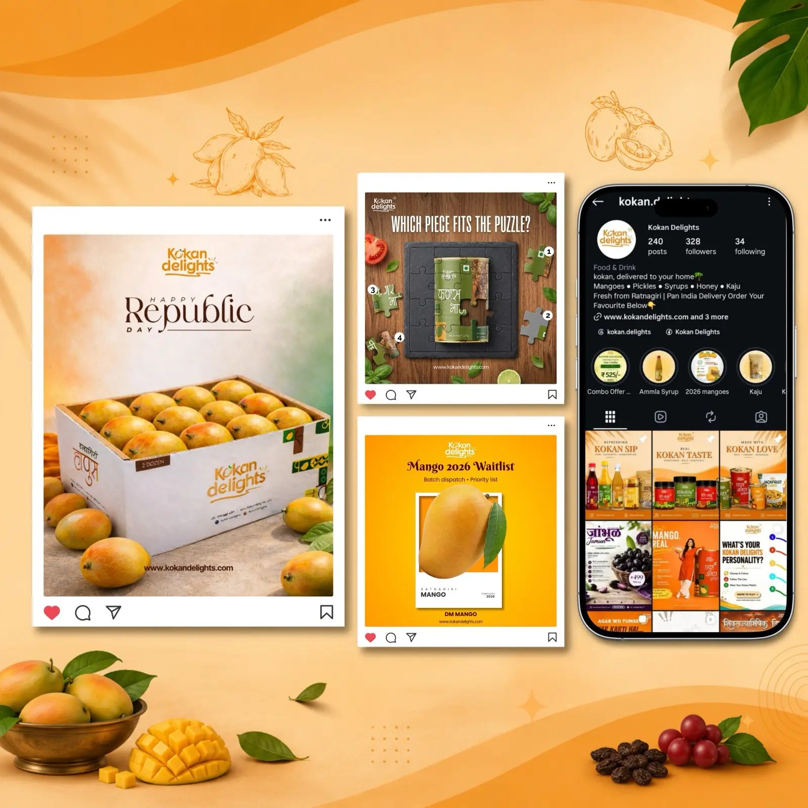 Kokan Delights social media and campaign content showcase
